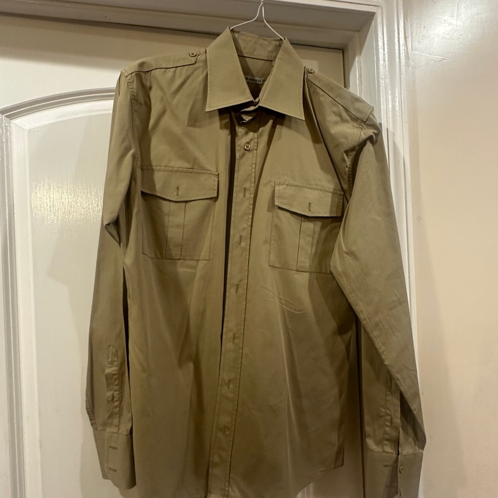 Khaki green Button-Up Shirt
